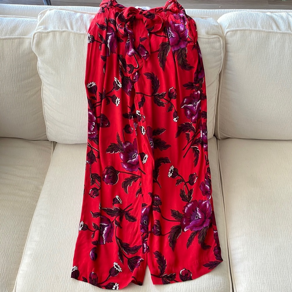 ANTHEOPOLOGIE floral pant with tie waist 00